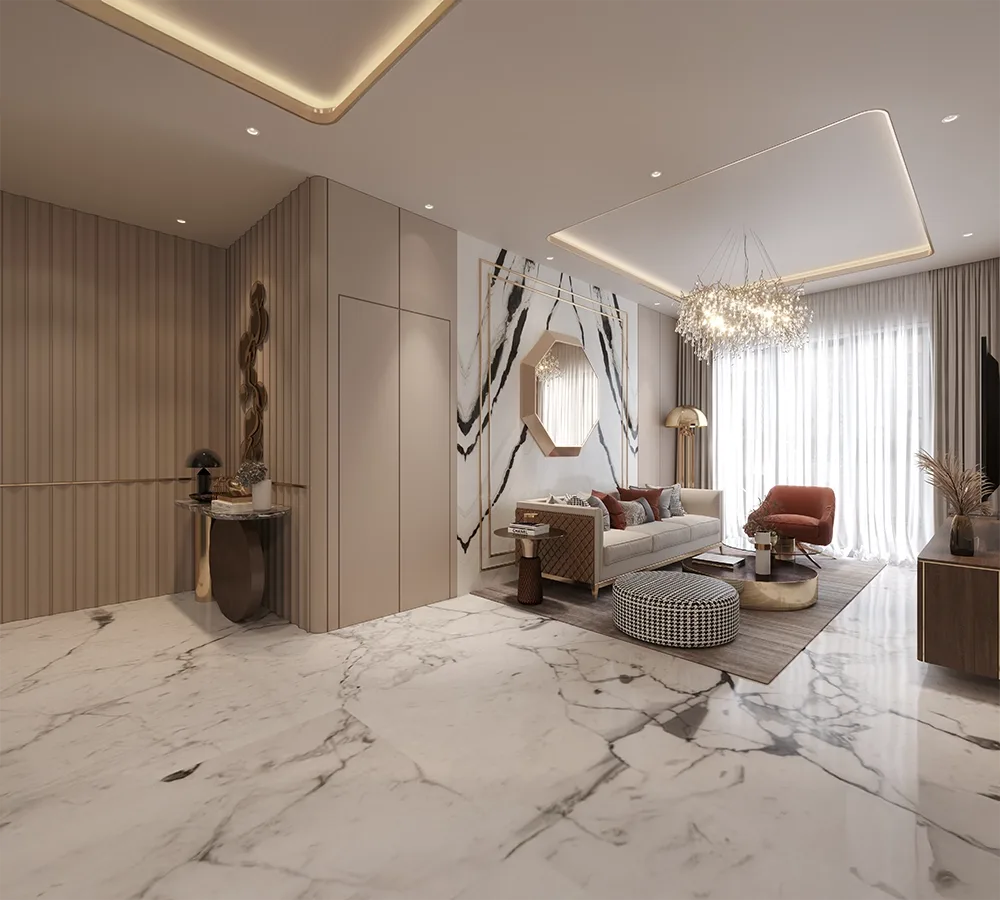Living room 1, Pam 3D render