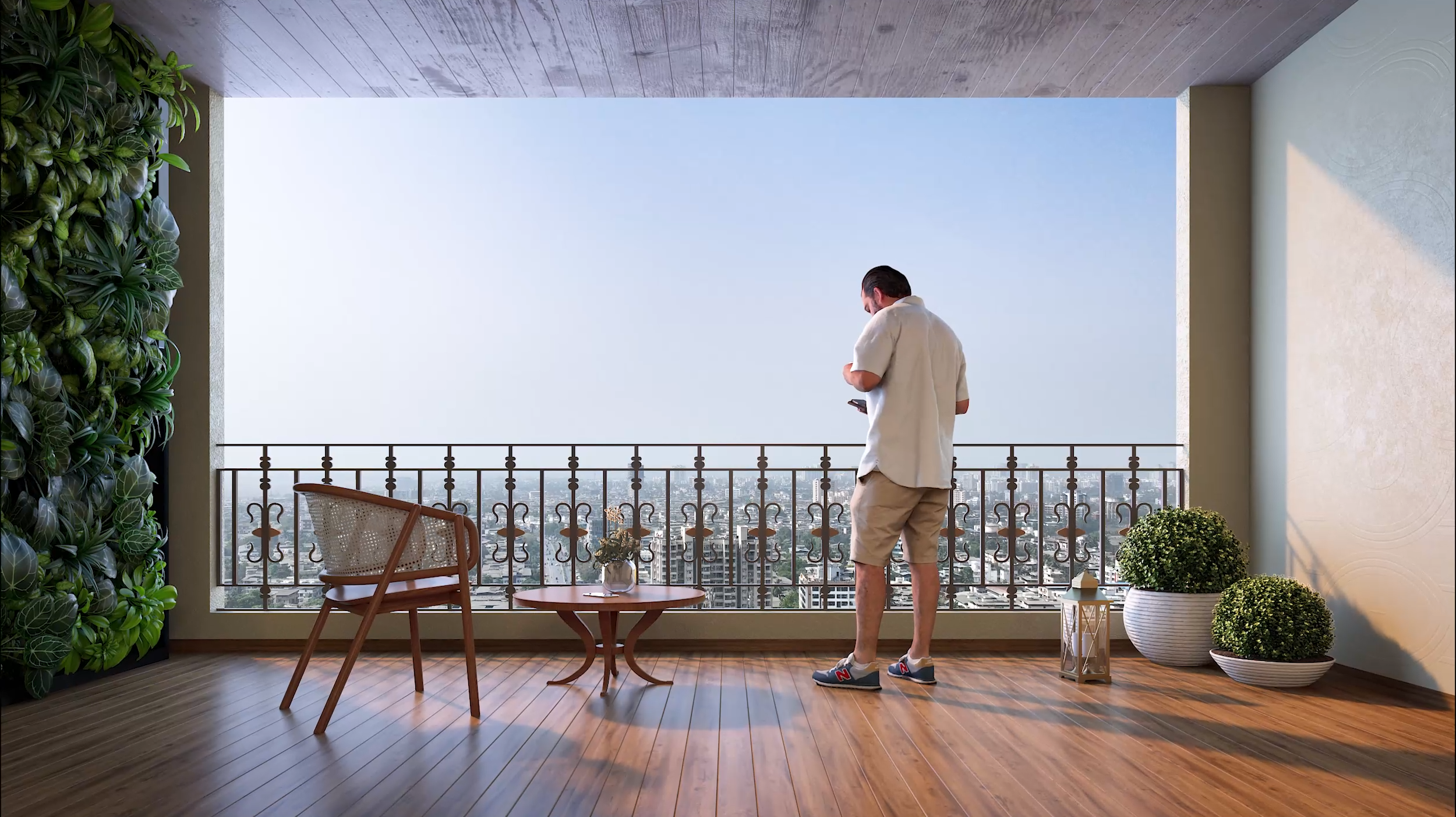 Balcony, Sethi Palacio 3D render