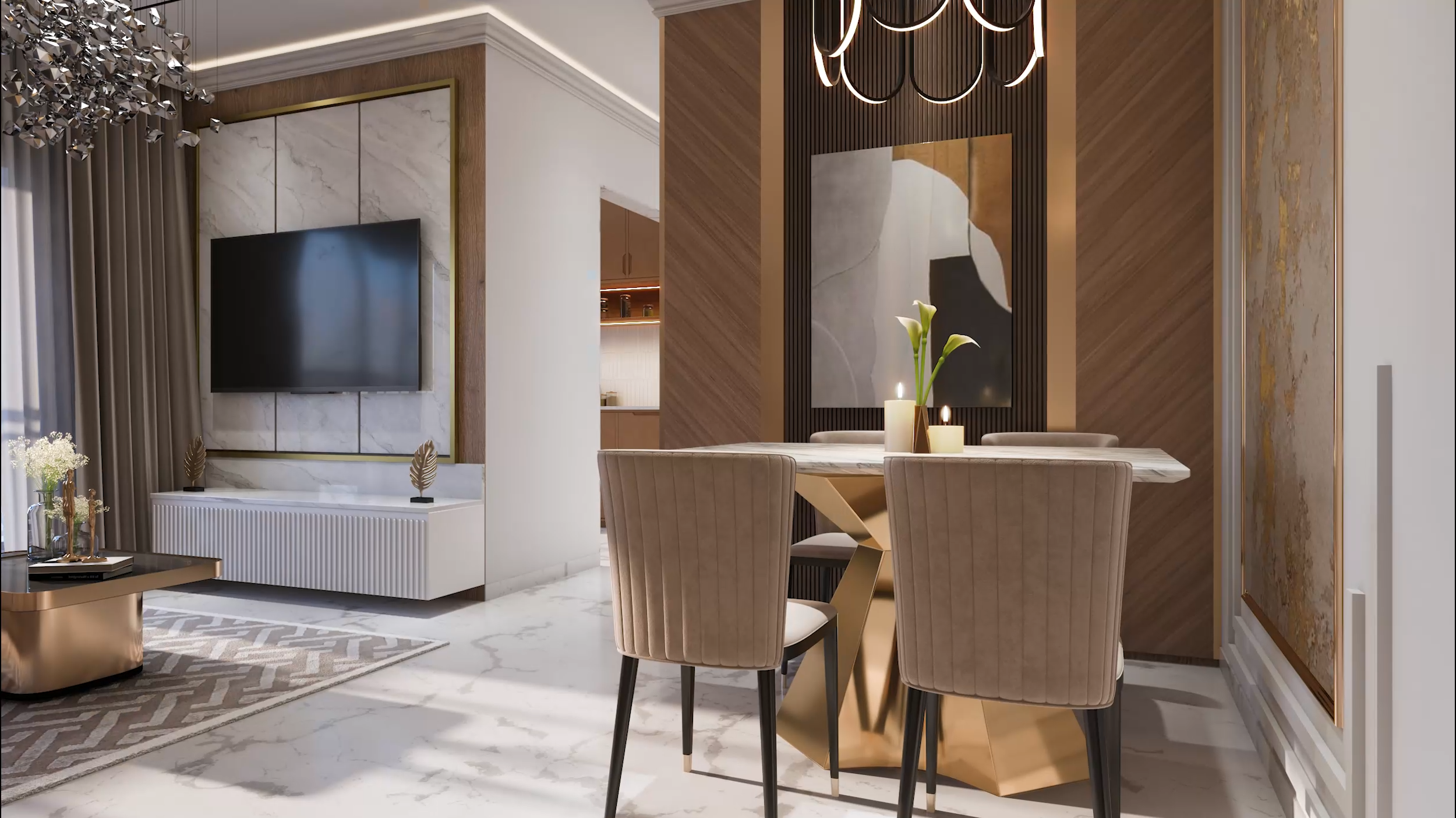 Dinning Area, Sethi Palacio 3D render