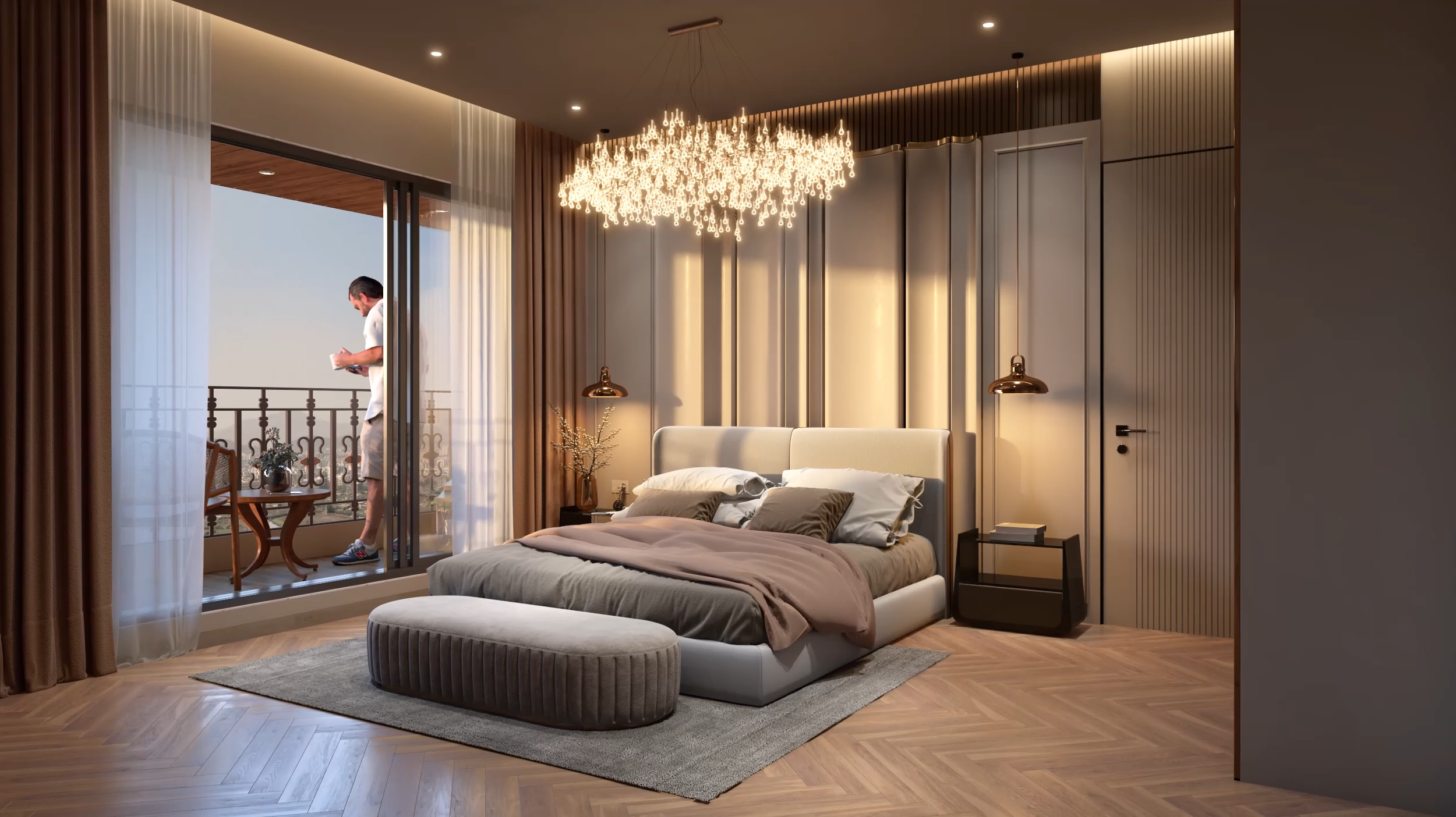 Master Bedroom, Sethi Palacio 3D render
