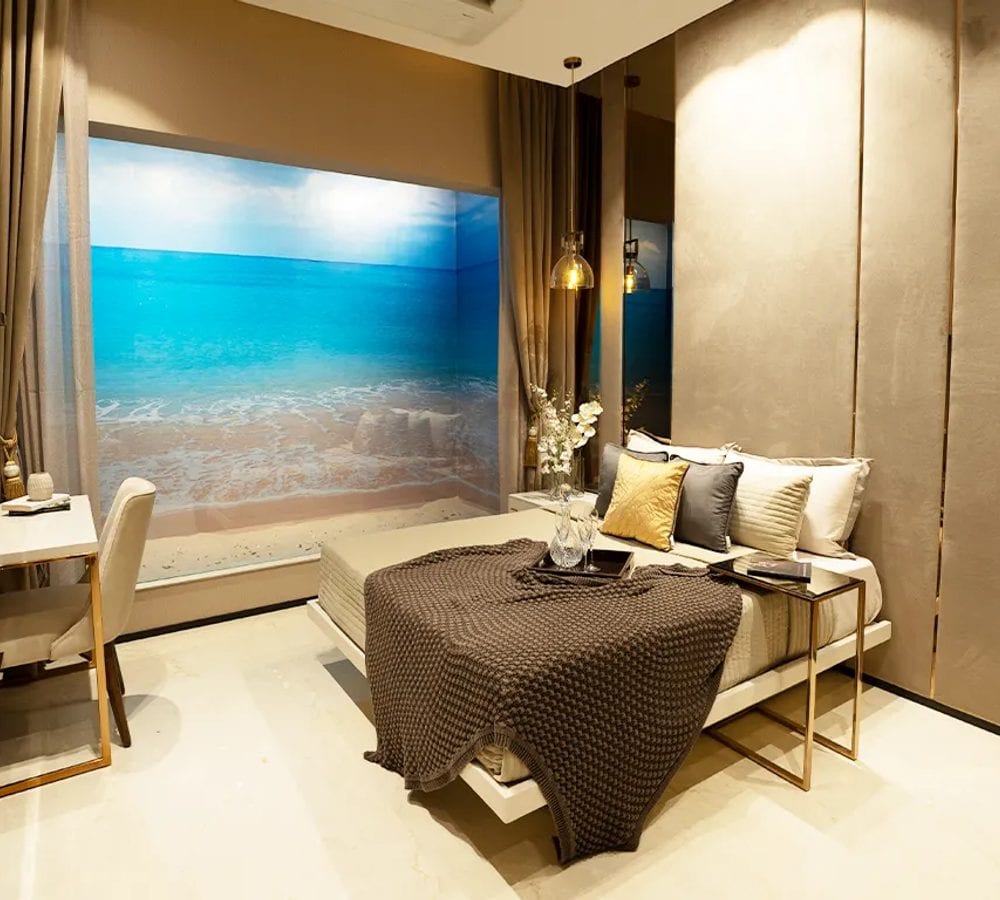 Bedroom, Sunteck Beach Residences show flat photo